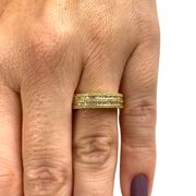 Meia Aliança Diamantes Baguetes