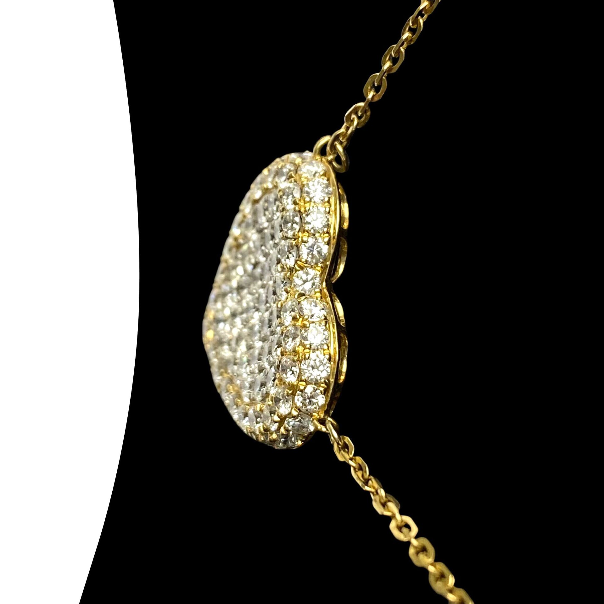 Colar Coração Pavê de Diamantes - 1.40 ct