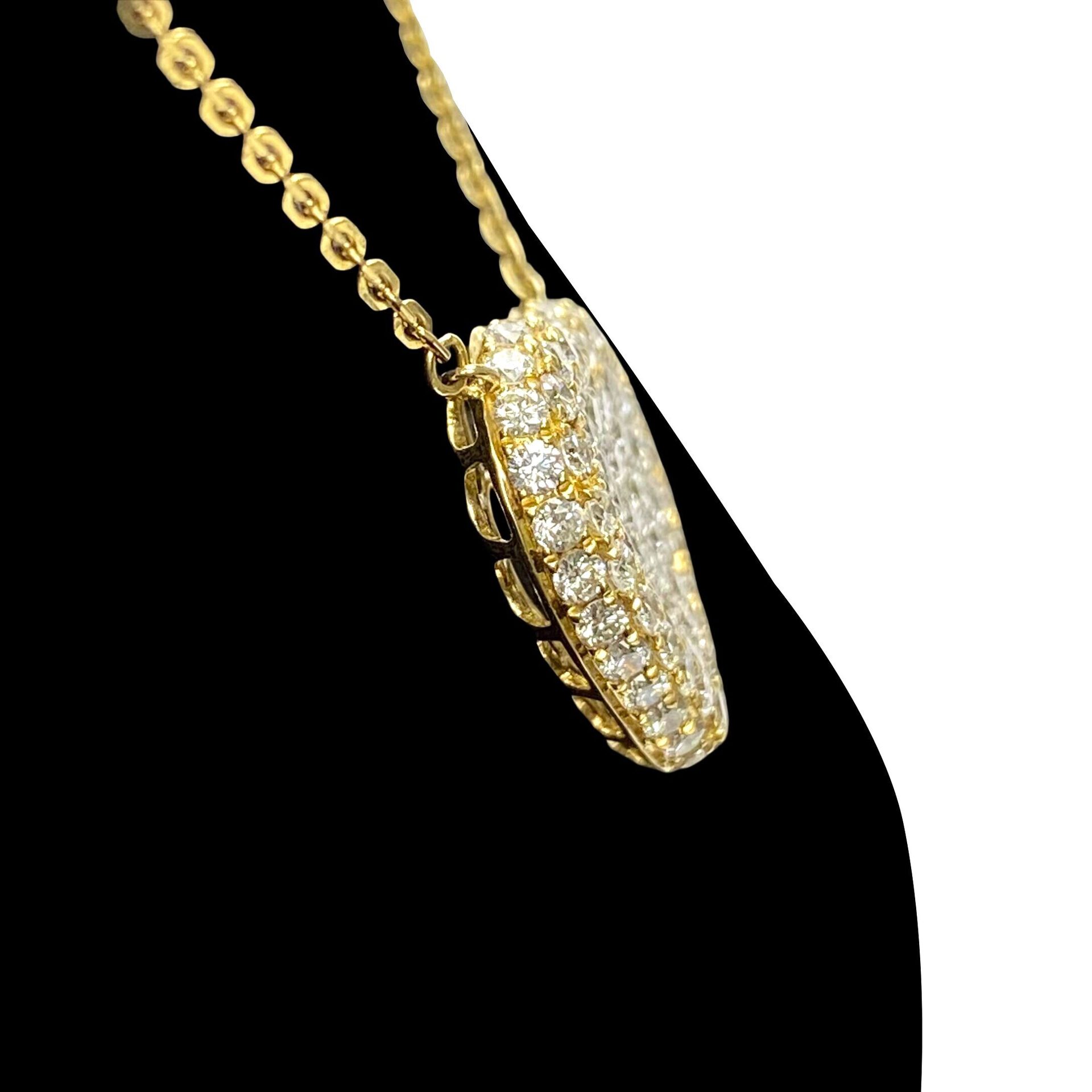 Colar Coração Pavê de Diamantes - 1.40 ct