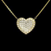 Colar Coração Pavê de Diamantes - 1.40 ct