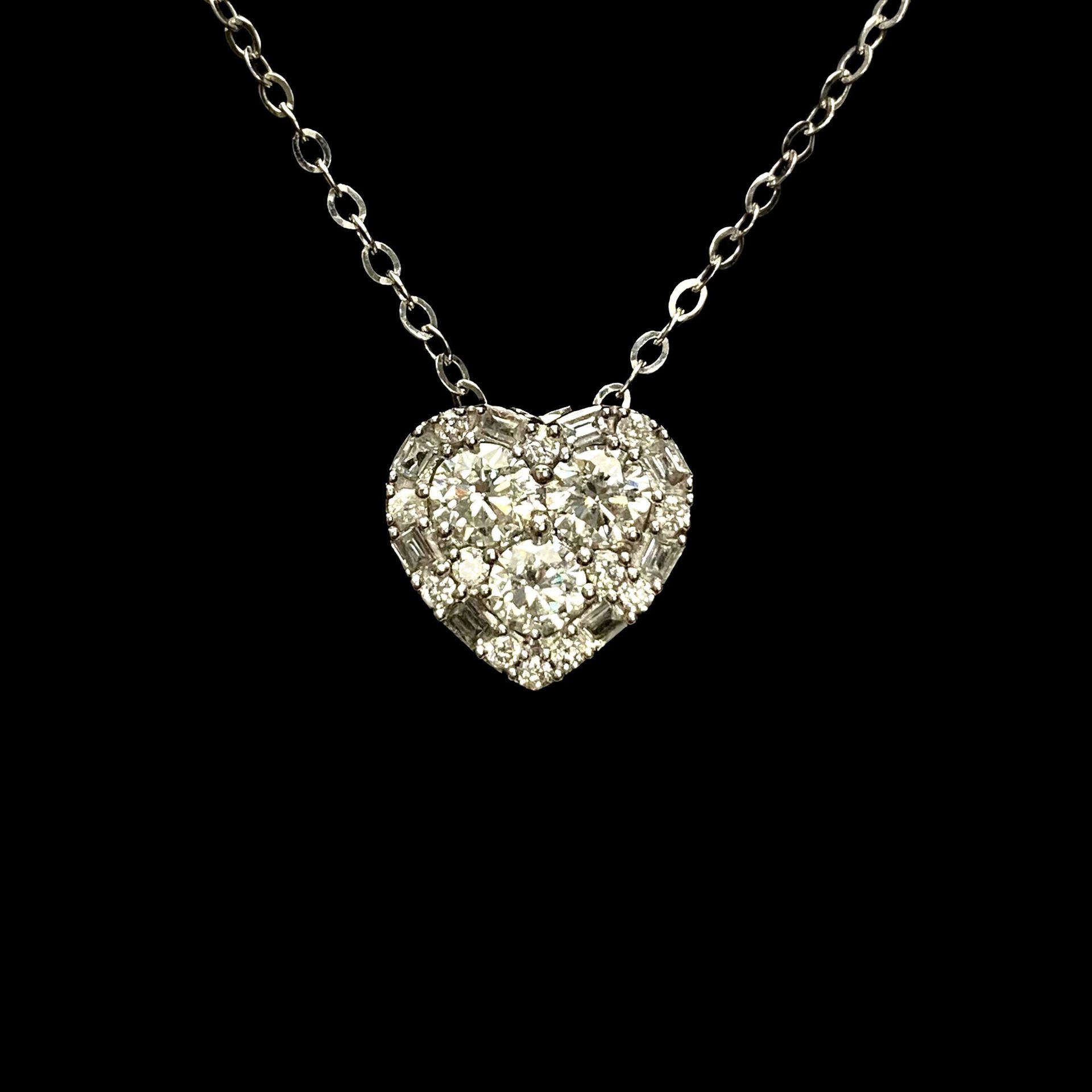 Colar Coração Diamantes - 0.53 ct