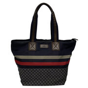Bolsa Gucci Tote Web Nylon Azul e Cinza