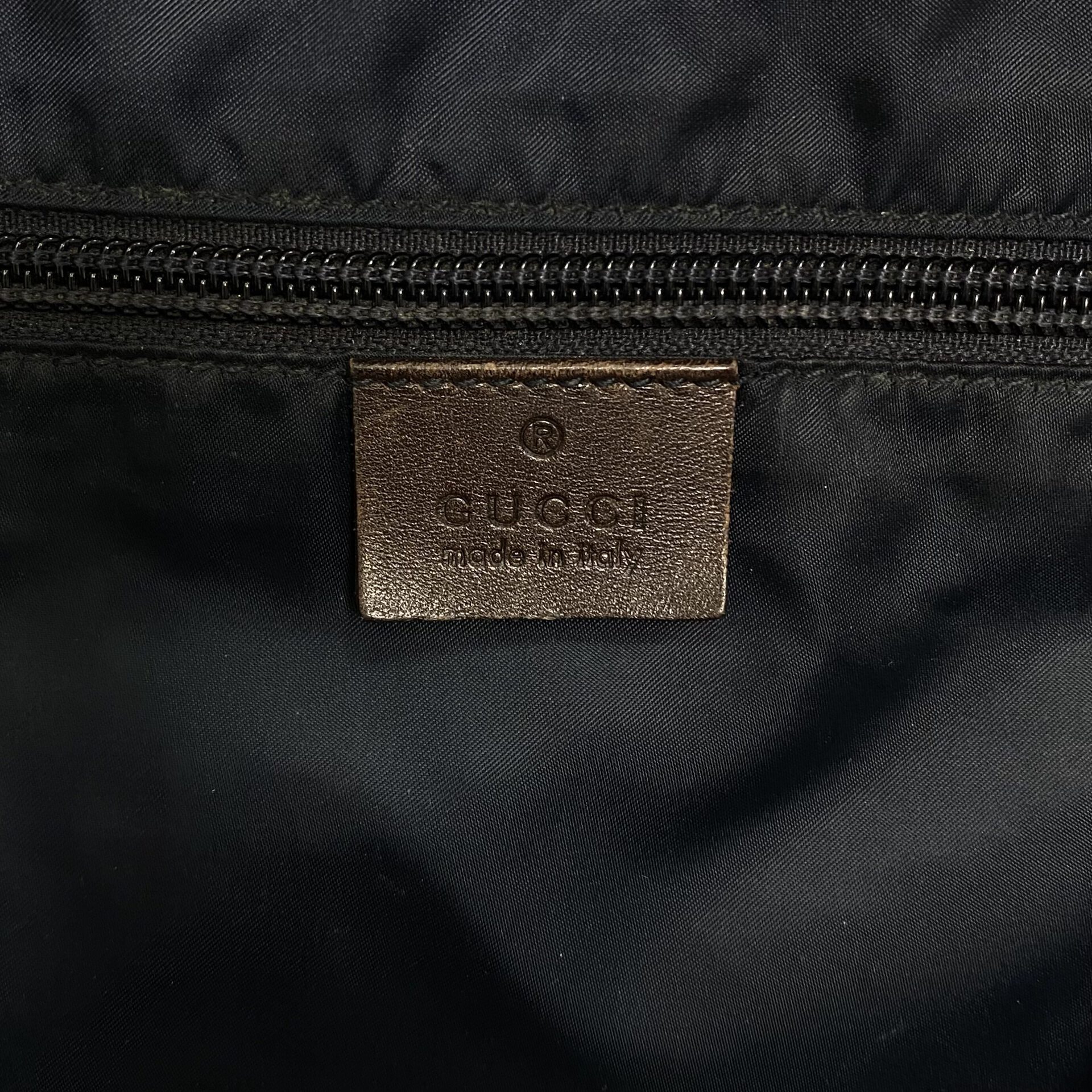 Bolsa Gucci Tote Web Nylon Azul e Cinza