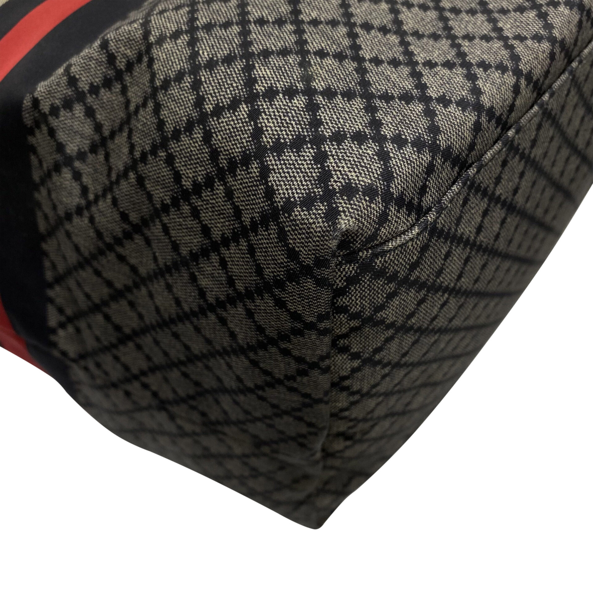 Bolsa Gucci Tote Web Nylon Azul e Cinza