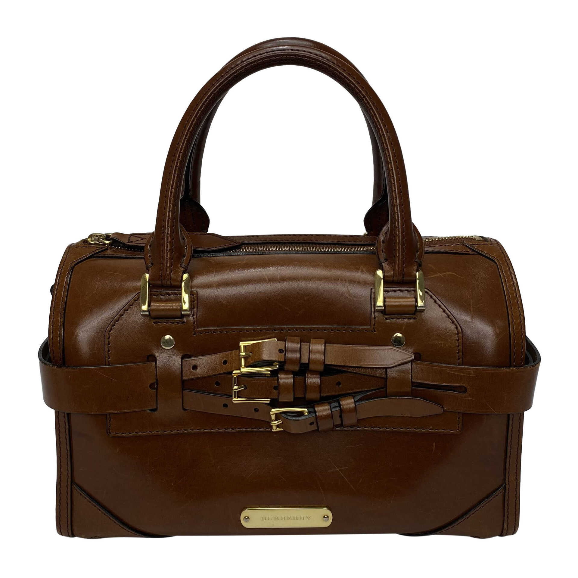 Bolsa Burberry Baú Couro Marrom