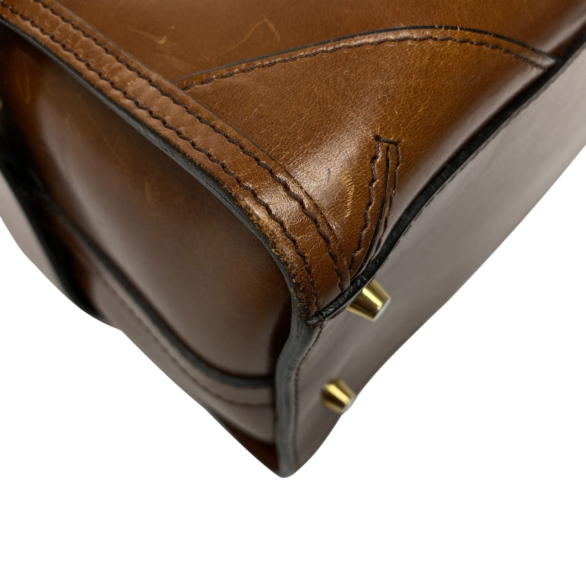 Bolsa Burberry Baú Couro Marrom