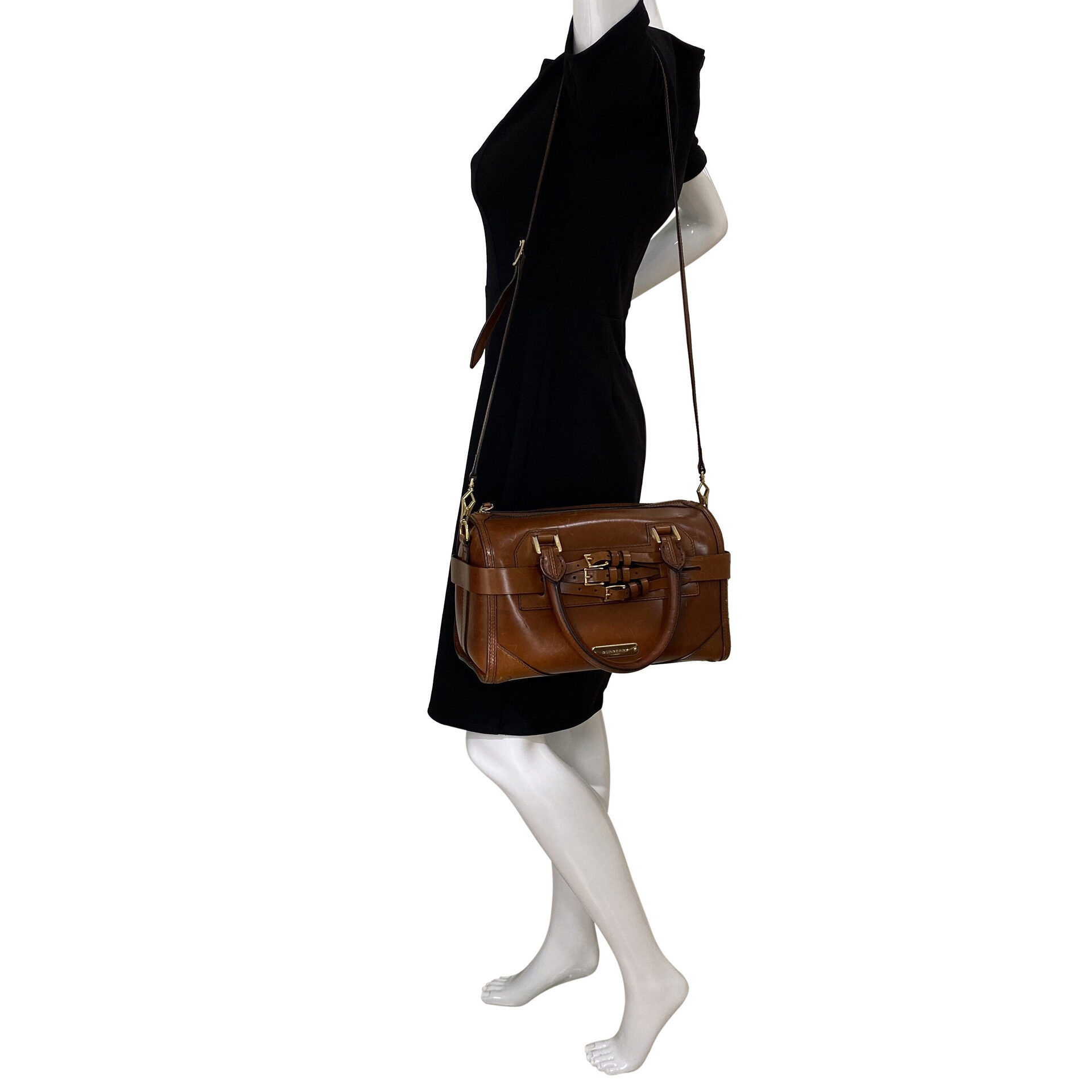 Bolsa Burberry Baú Couro Marrom