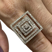 Anel Vivara Ouro Branco com Diamantes
