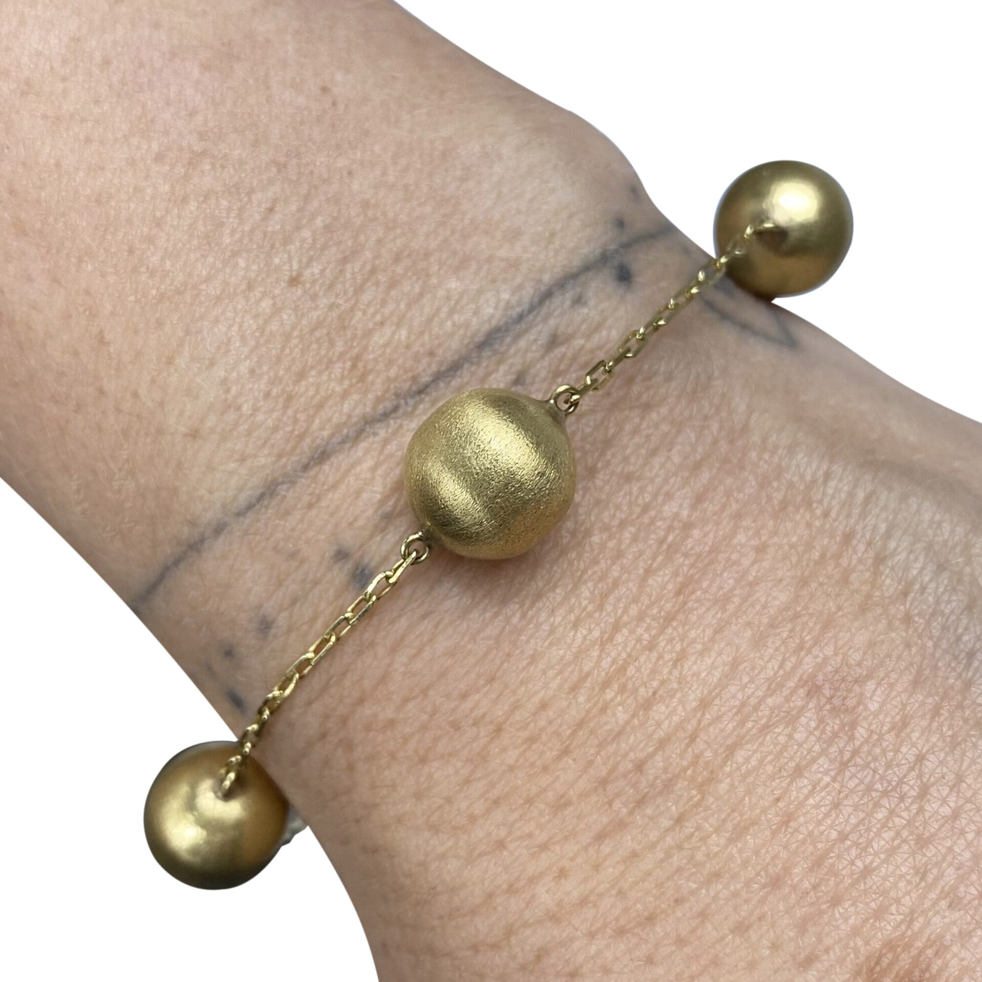 Pulseira Ouro Amarelo com Esferas