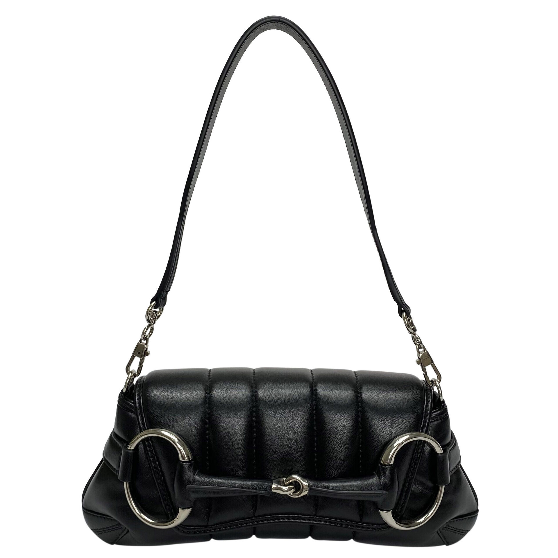 Bolsa Gucci Horsebit Chain Preta