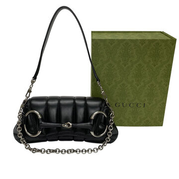 Bolsa Gucci Horsebit Chain Preta