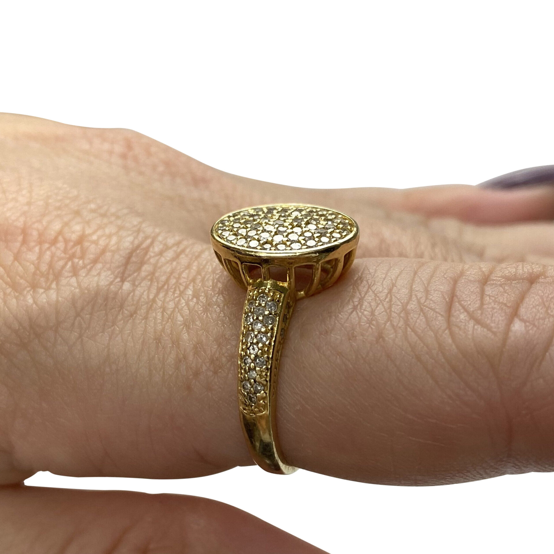 Anel Ouro Amarelo e Diamantes