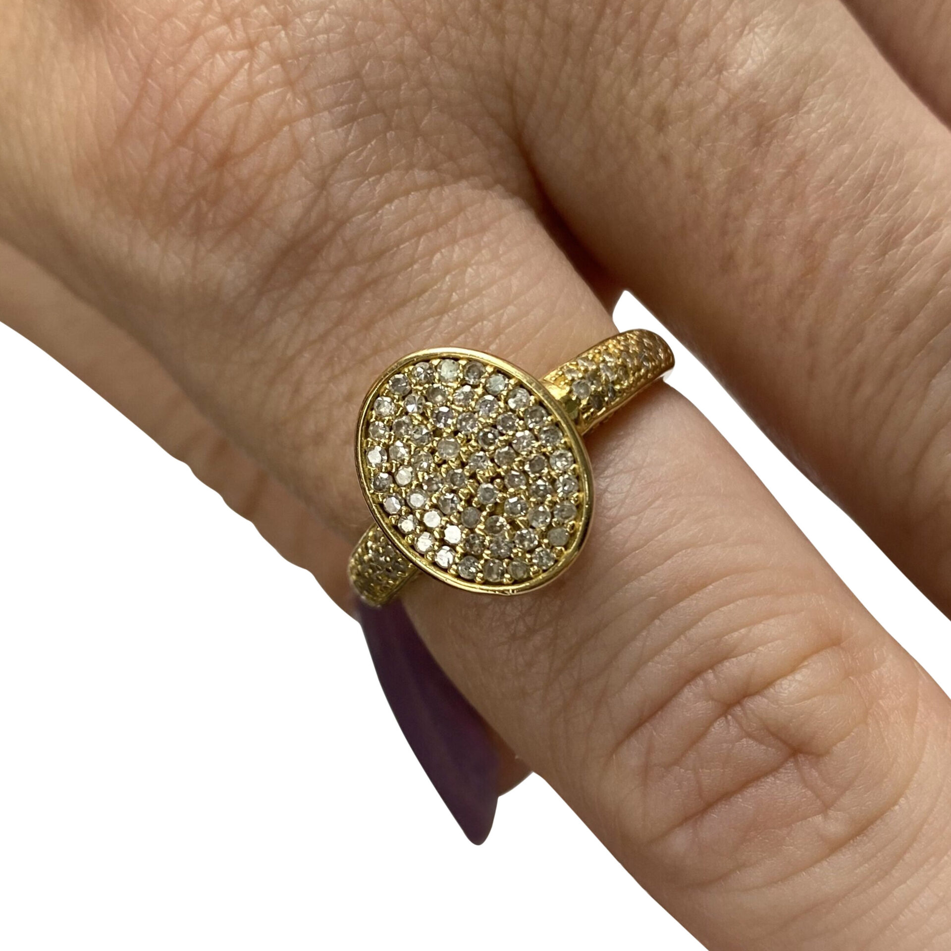 Anel Ouro Amarelo e Diamantes