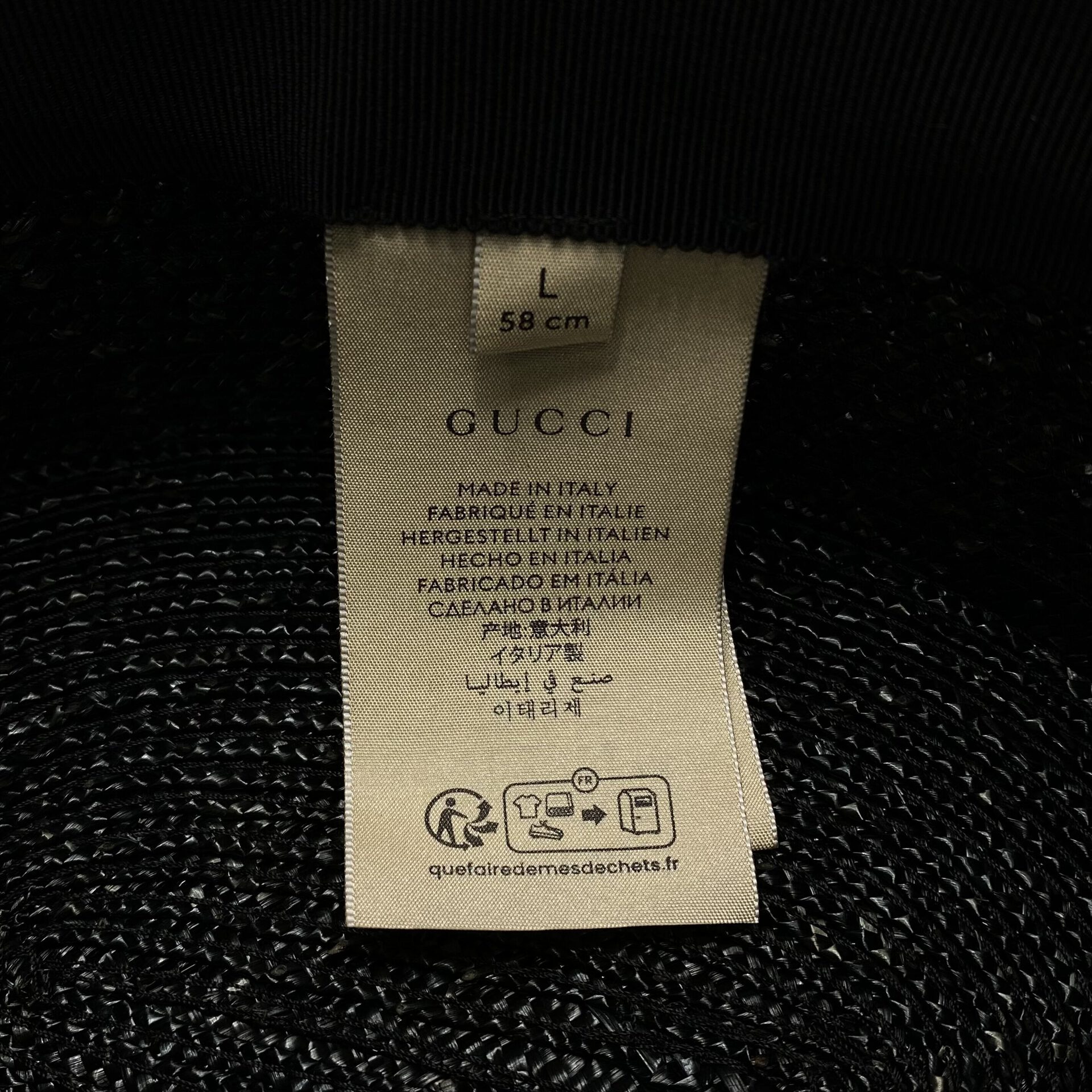 Chapéu Gucci Preto