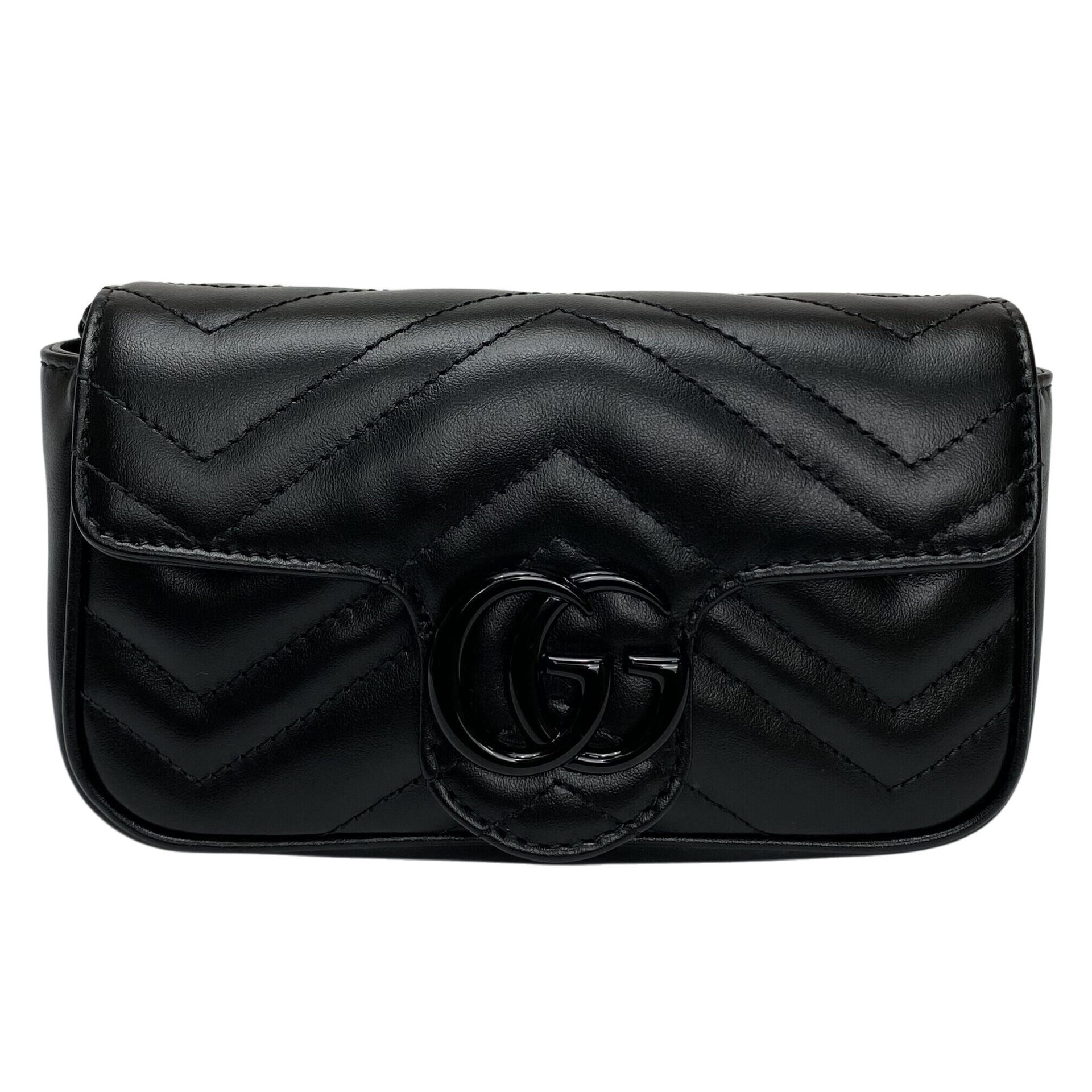 Bolsa Gucci GG Marmont Super Mini Preta
