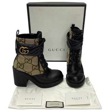 Bota Gucci Preta e Monograma