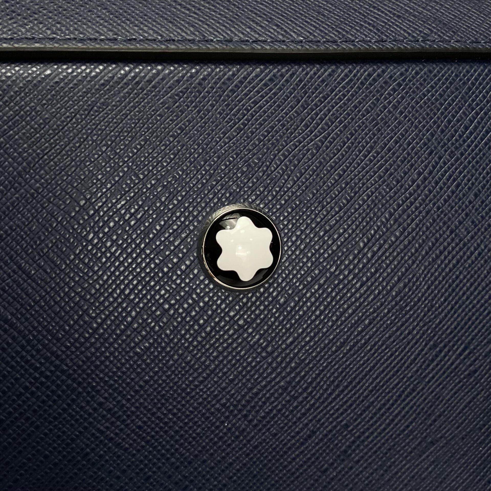 Pasta Montblanc Sartorial Couro Marinho