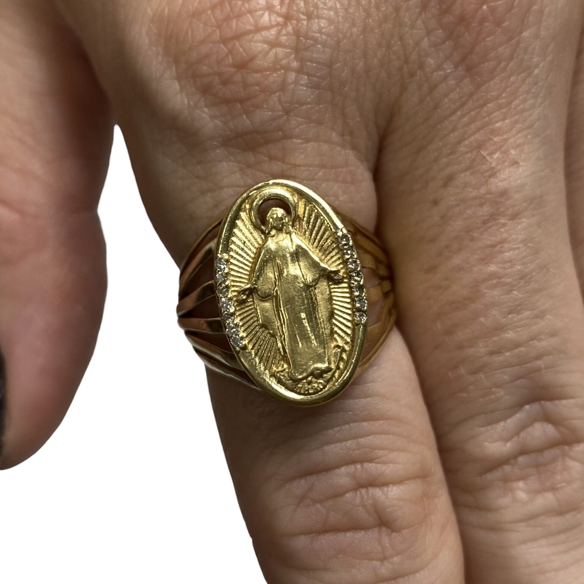 Anel Ouro Amarelo Nossa Senhora das Graças