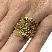 Anel Ouro Amarelo com Diamantes