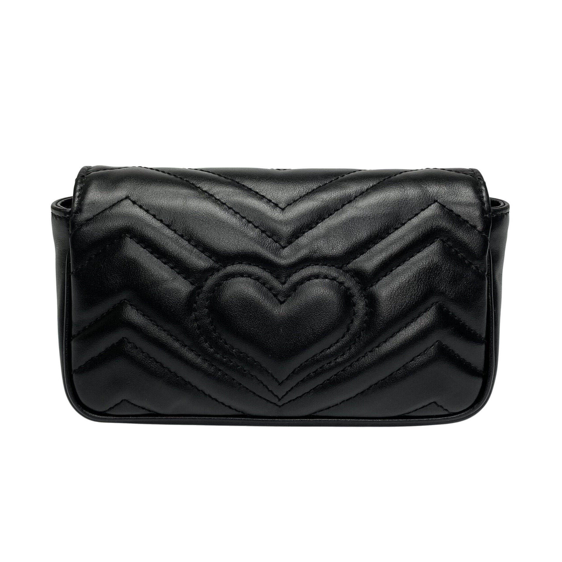 Bolsa Gucci GG Marmont Super Mini Preta
