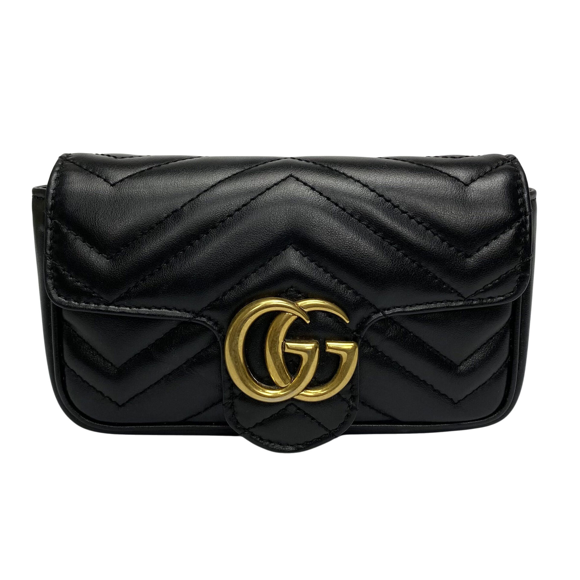 Bolsa Gucci GG Marmont Super Mini Preta