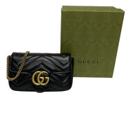 Bolsa Gucci GG Marmont Super Mini Preta