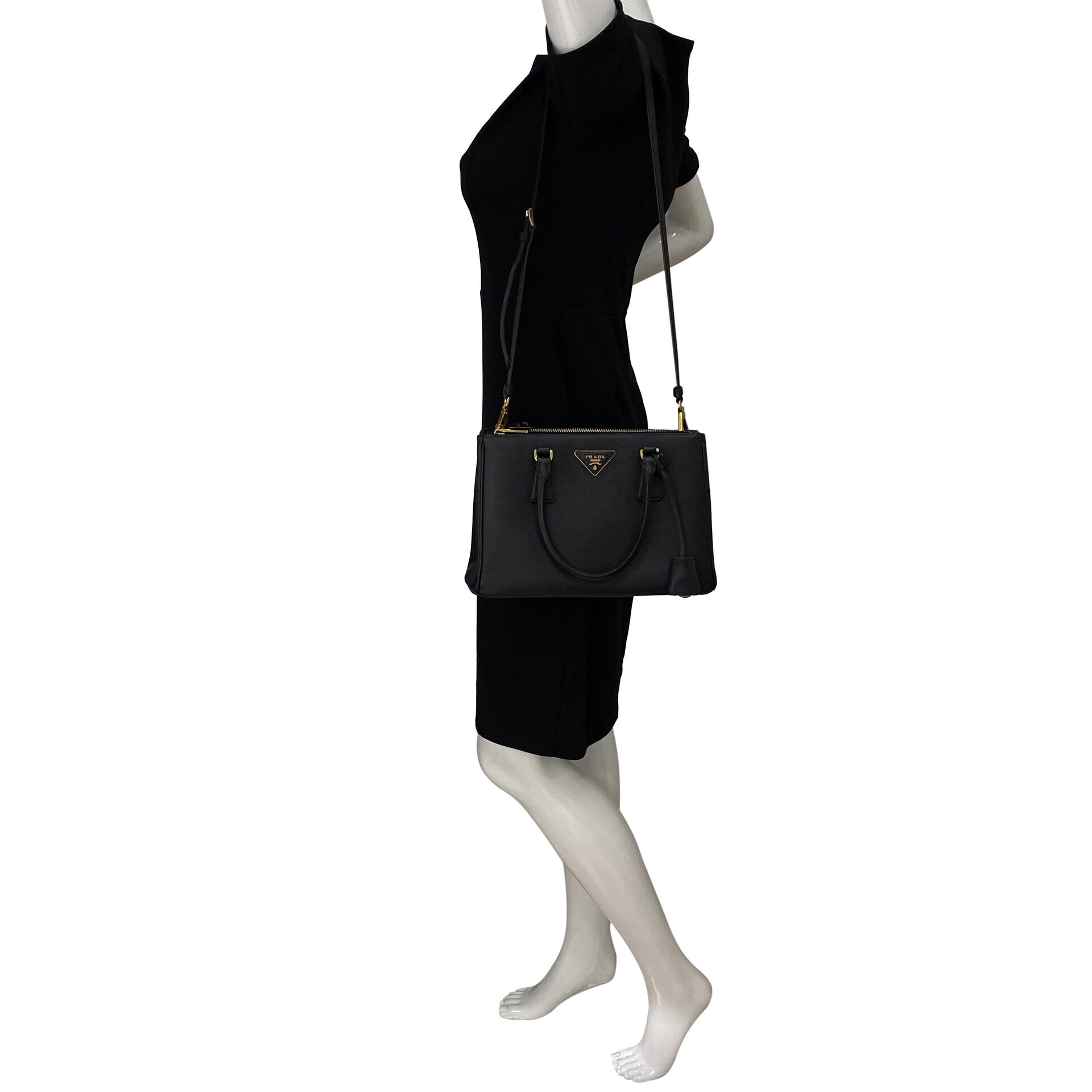 Bolsa Prada Galleria Couro Saffiano Preta