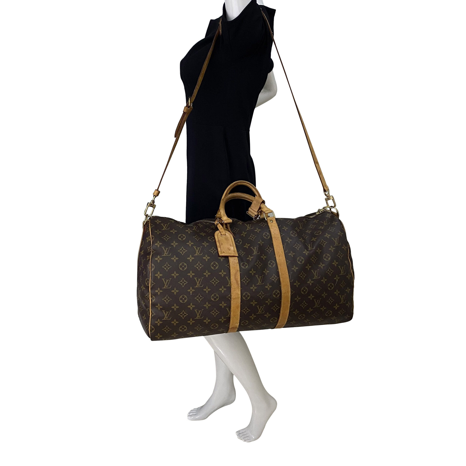 Mala Louis Vuitton Keepall Bandoulière 55 Monograma