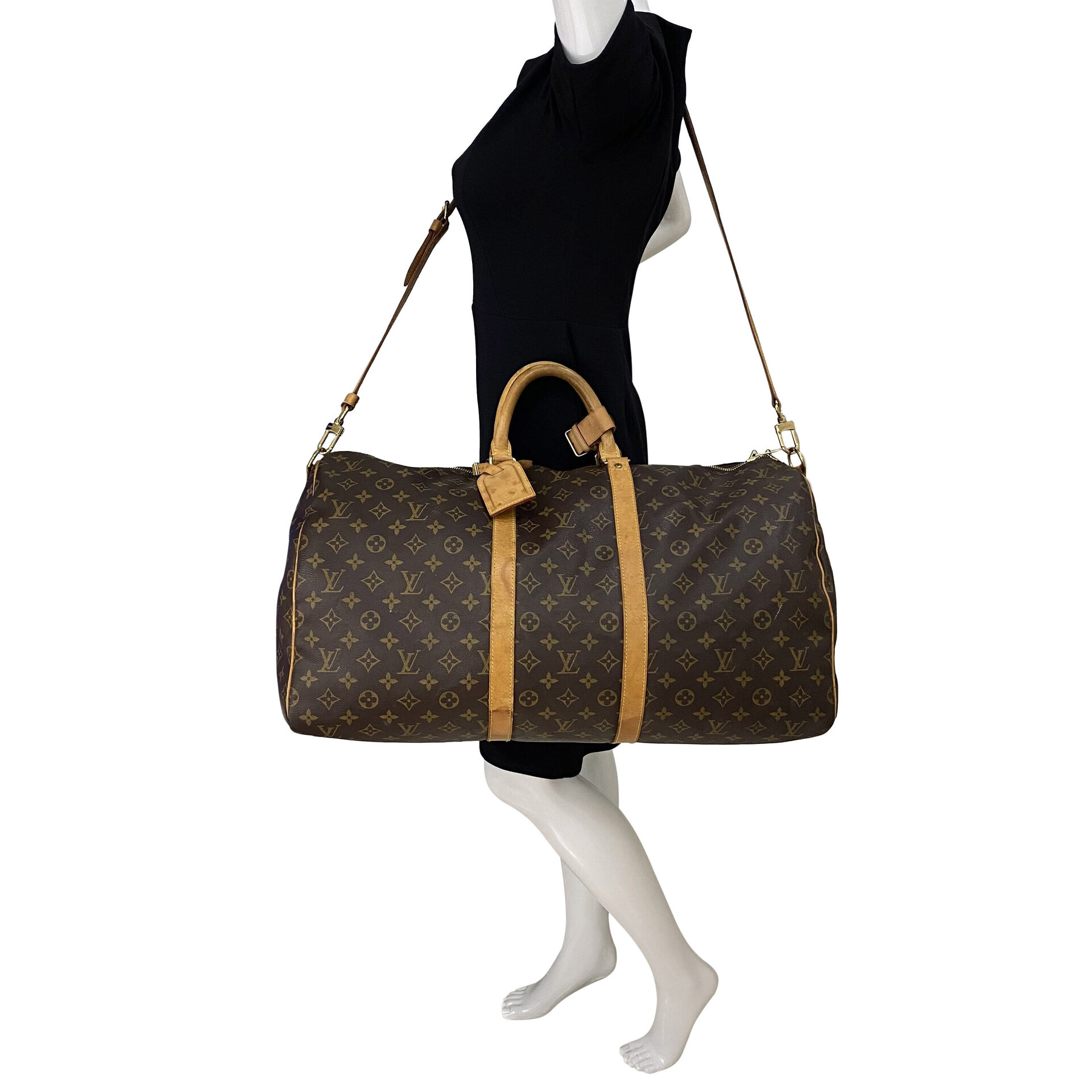 Mala Louis Vuitton Keepall Bandoulière 55 Monograma