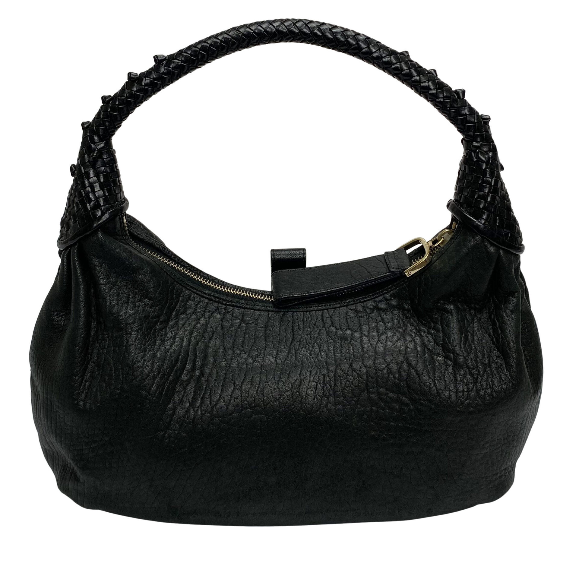 Bolsa Fendi Hobo Couro Preto