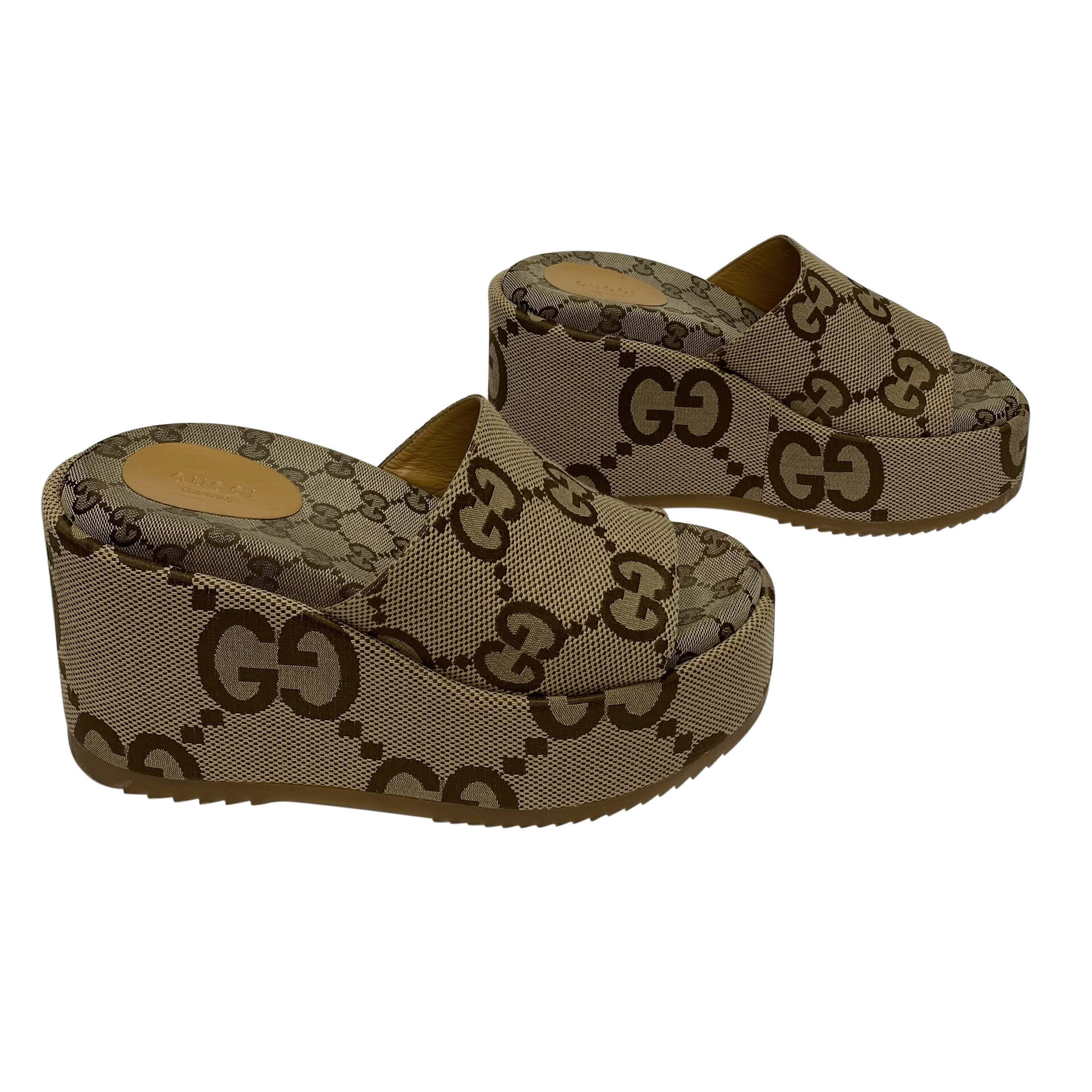Slide Gucci Plataforma Monograma