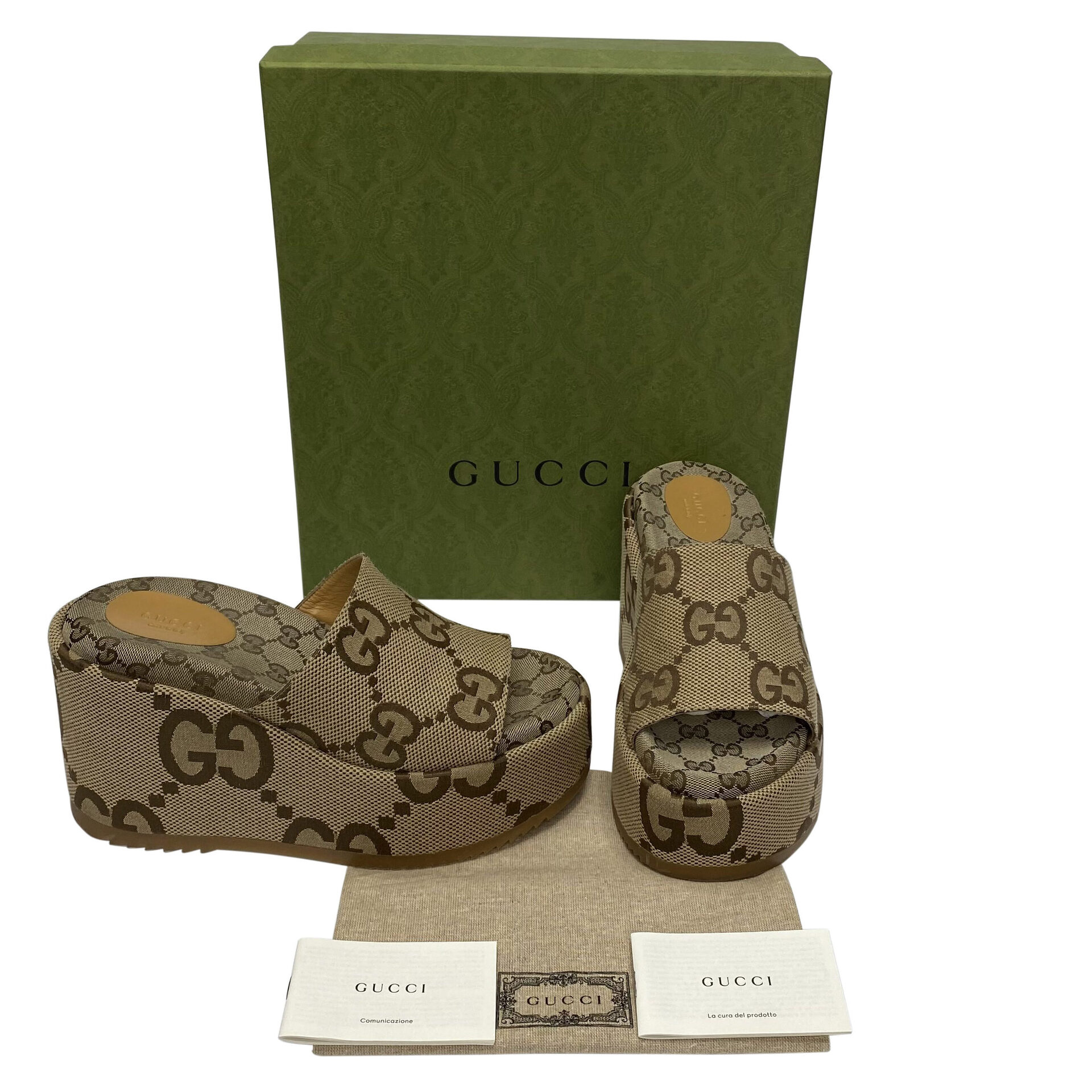 Slide Gucci Plataforma Monograma