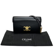 Bolsa Celine Triomphe Margo Wallet Chain Preta