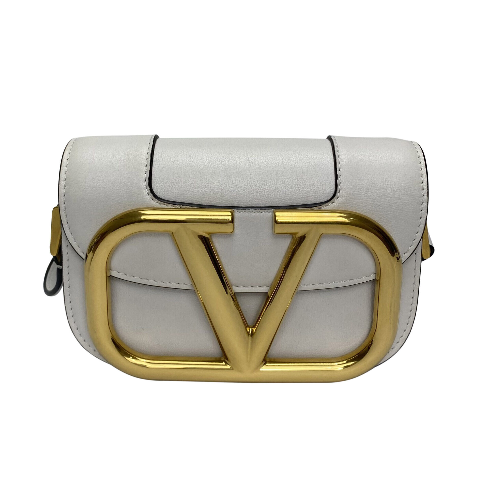 Bolsa Valentino Garavani Supervee Couro Branco