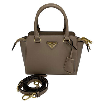 Bolsa Prada Mini Couro Saffiano Nude