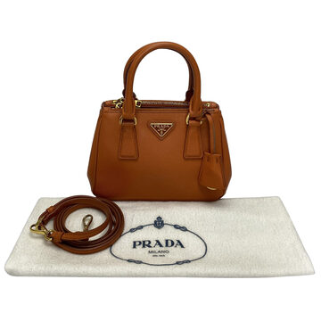Bolsa Prada Mini Galleria Saffiano Laranja