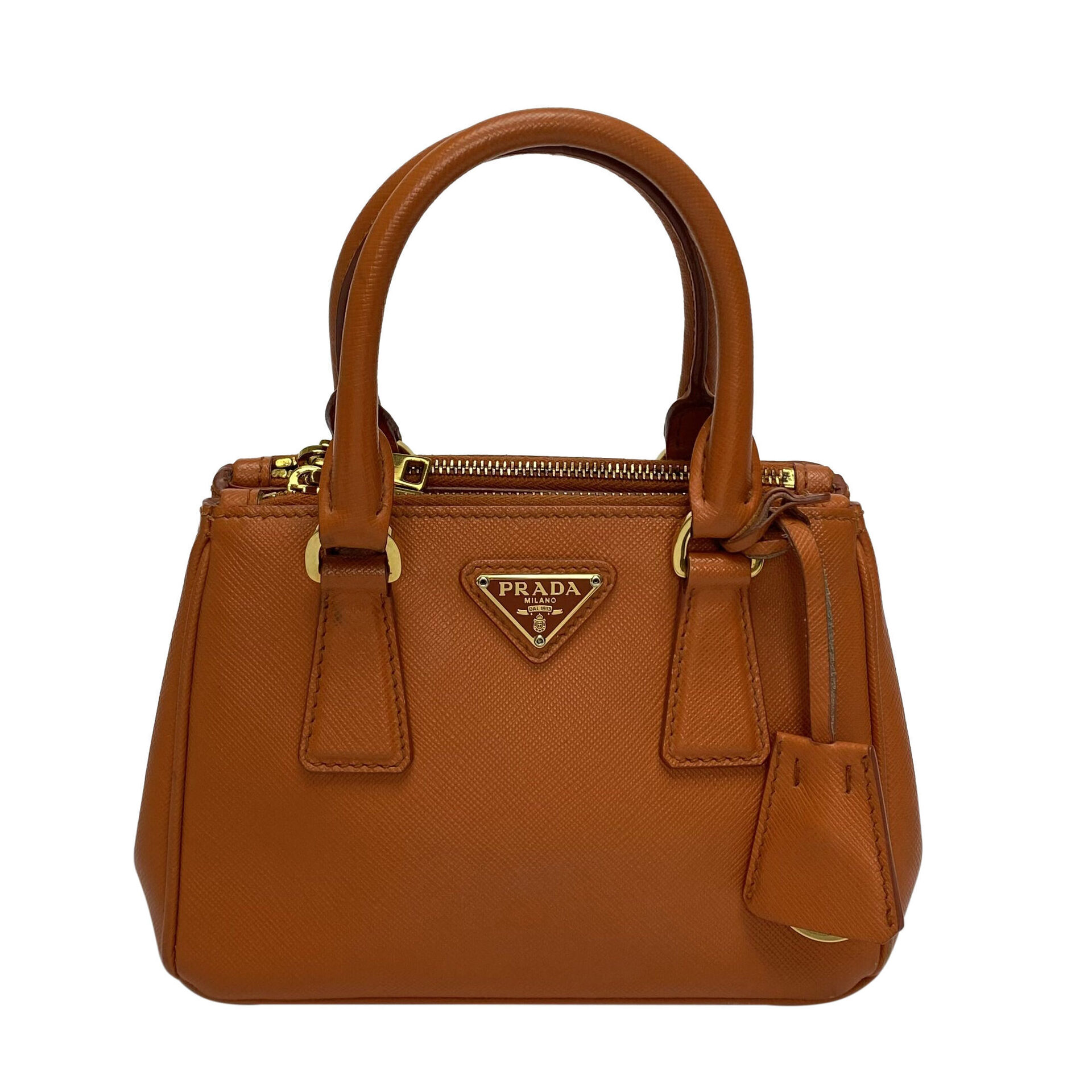 Bolsa Prada Mini Galleria Saffiano Laranja