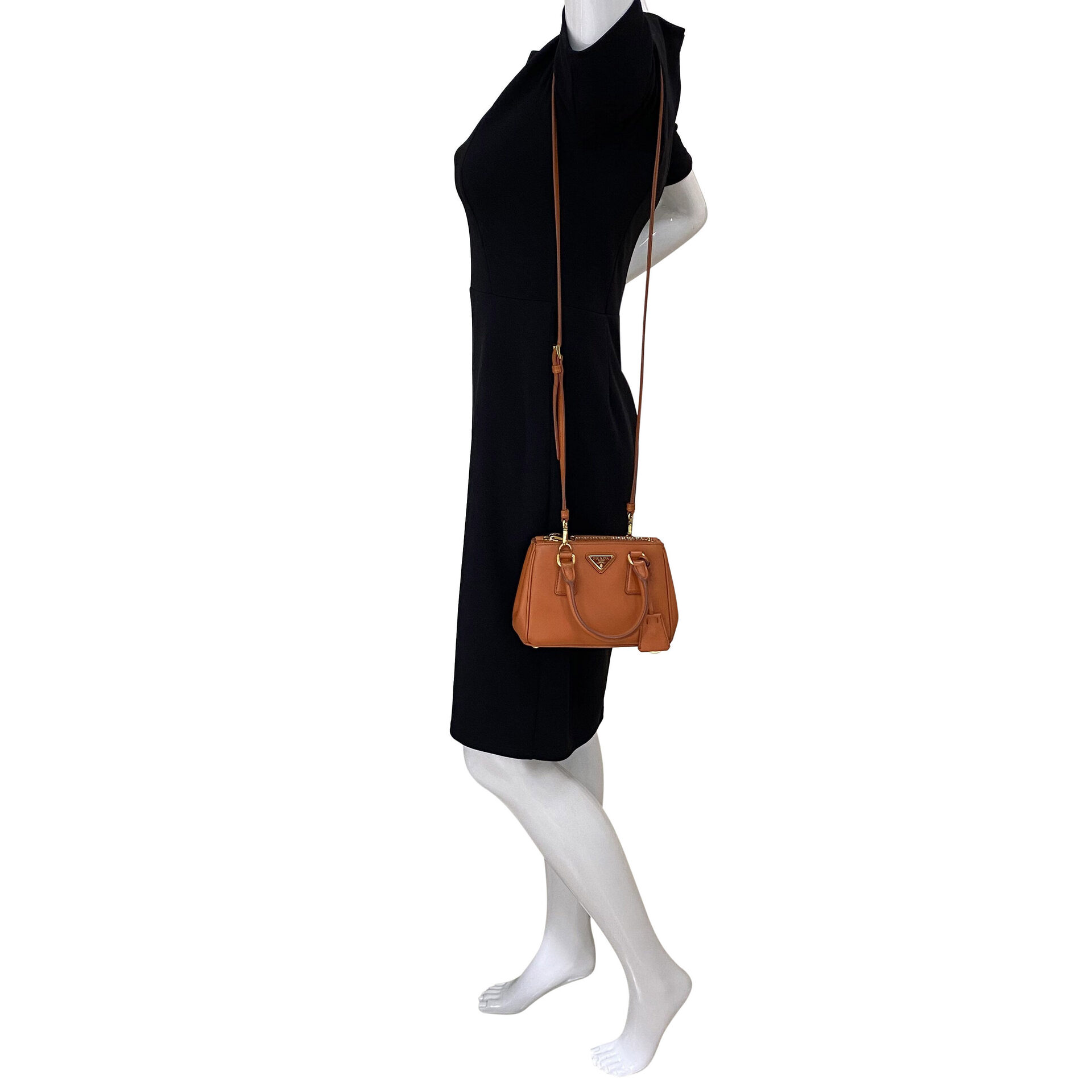 Bolsa Prada Mini Galleria Saffiano Laranja