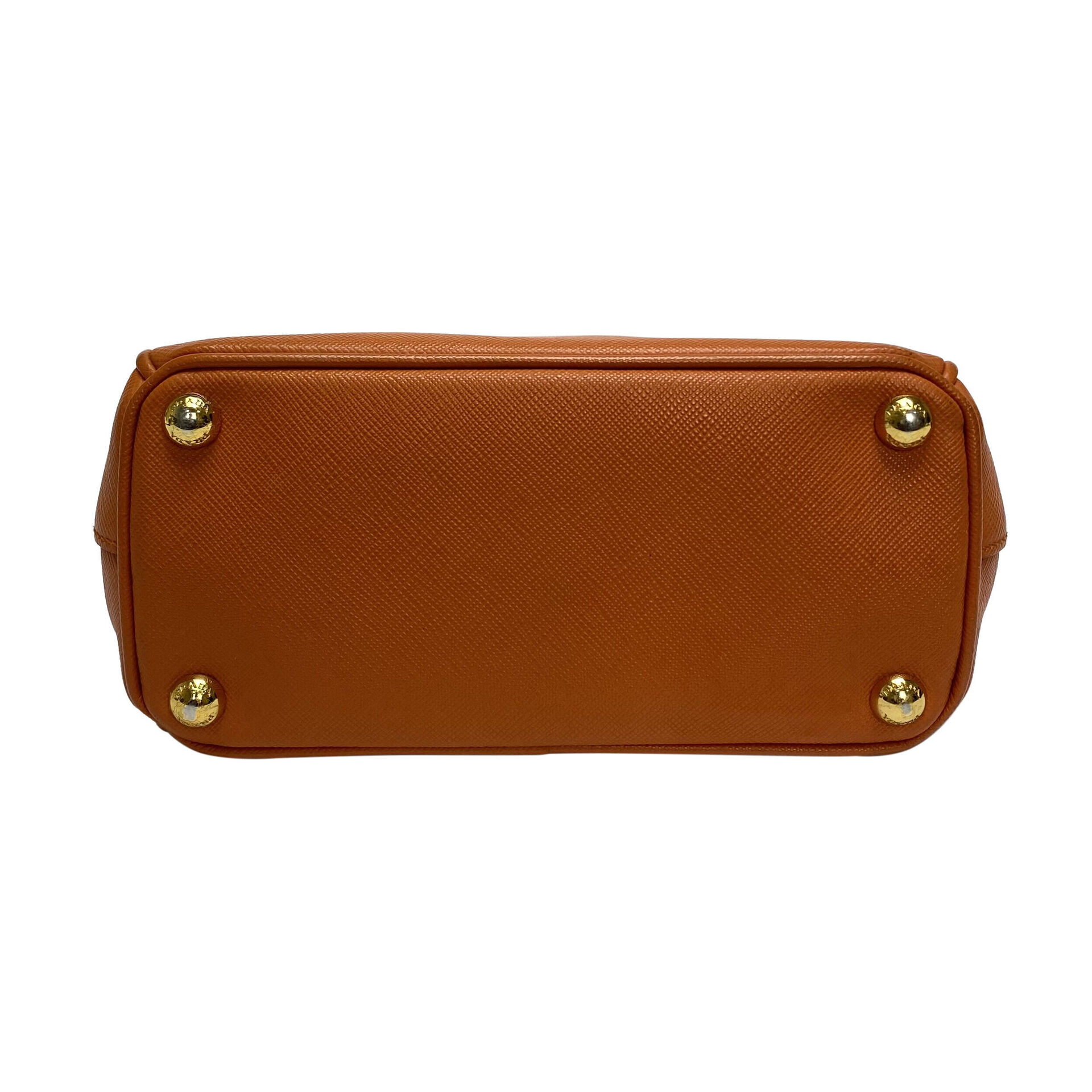 Bolsa Prada Mini Galleria Saffiano Laranja