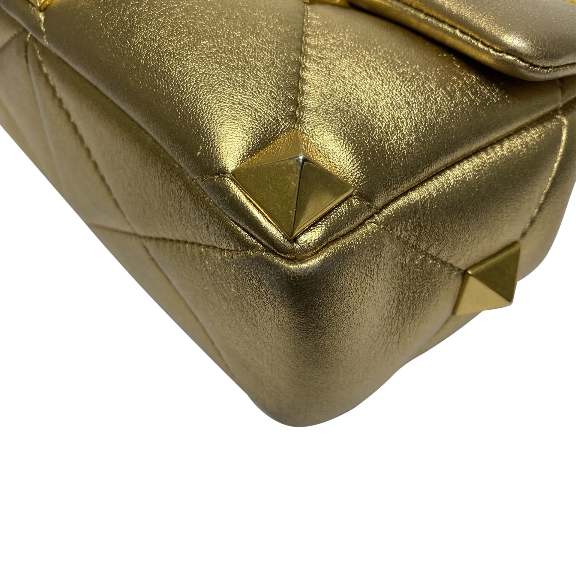 Bolsa Valentino Garavani Roman Stud Metalizada