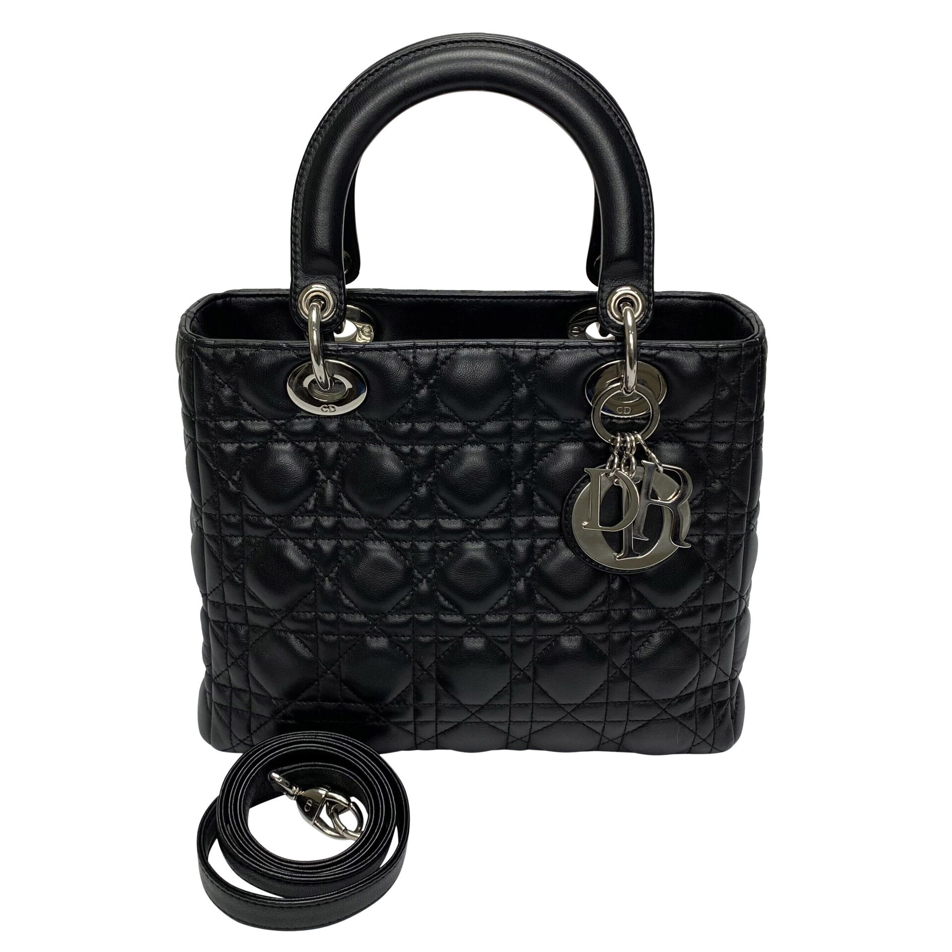 Bolsa Christian Dior Lady Dior Preta