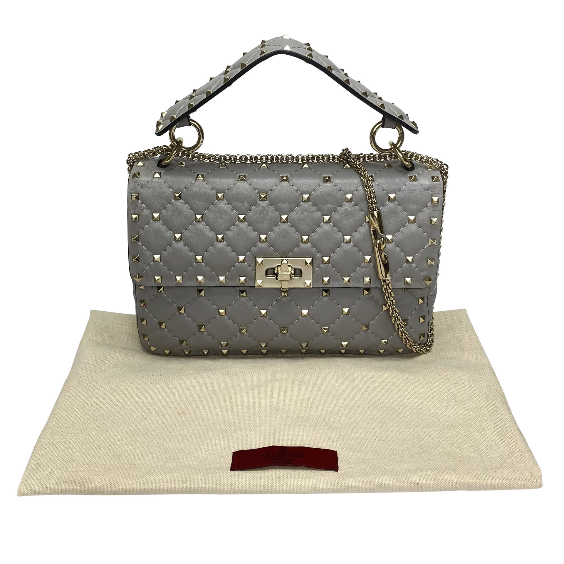 Bolsa Valentino Garavani Rockstud Cinza