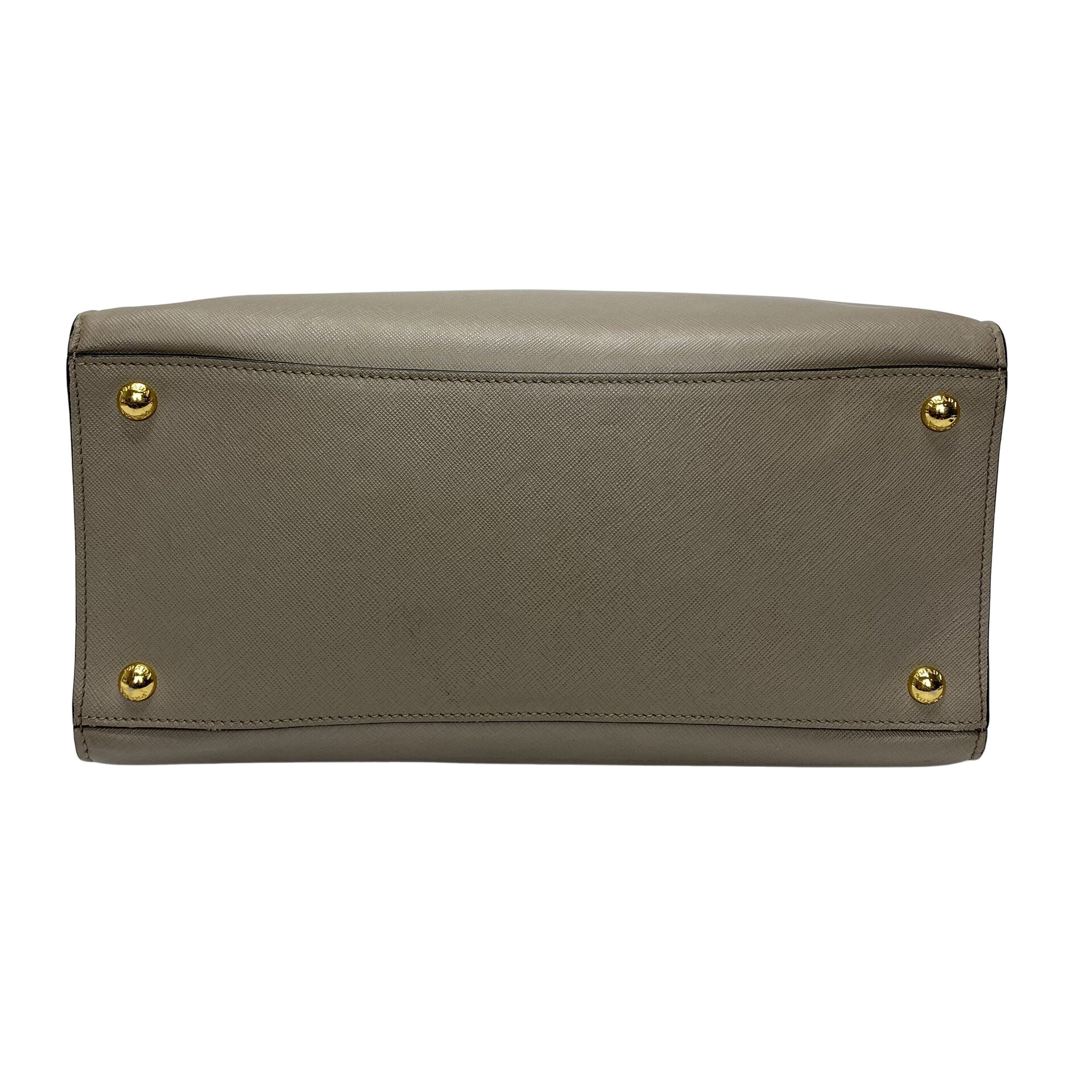 Bolsa Prada Saffiano Soft Leather Tote Cinza
