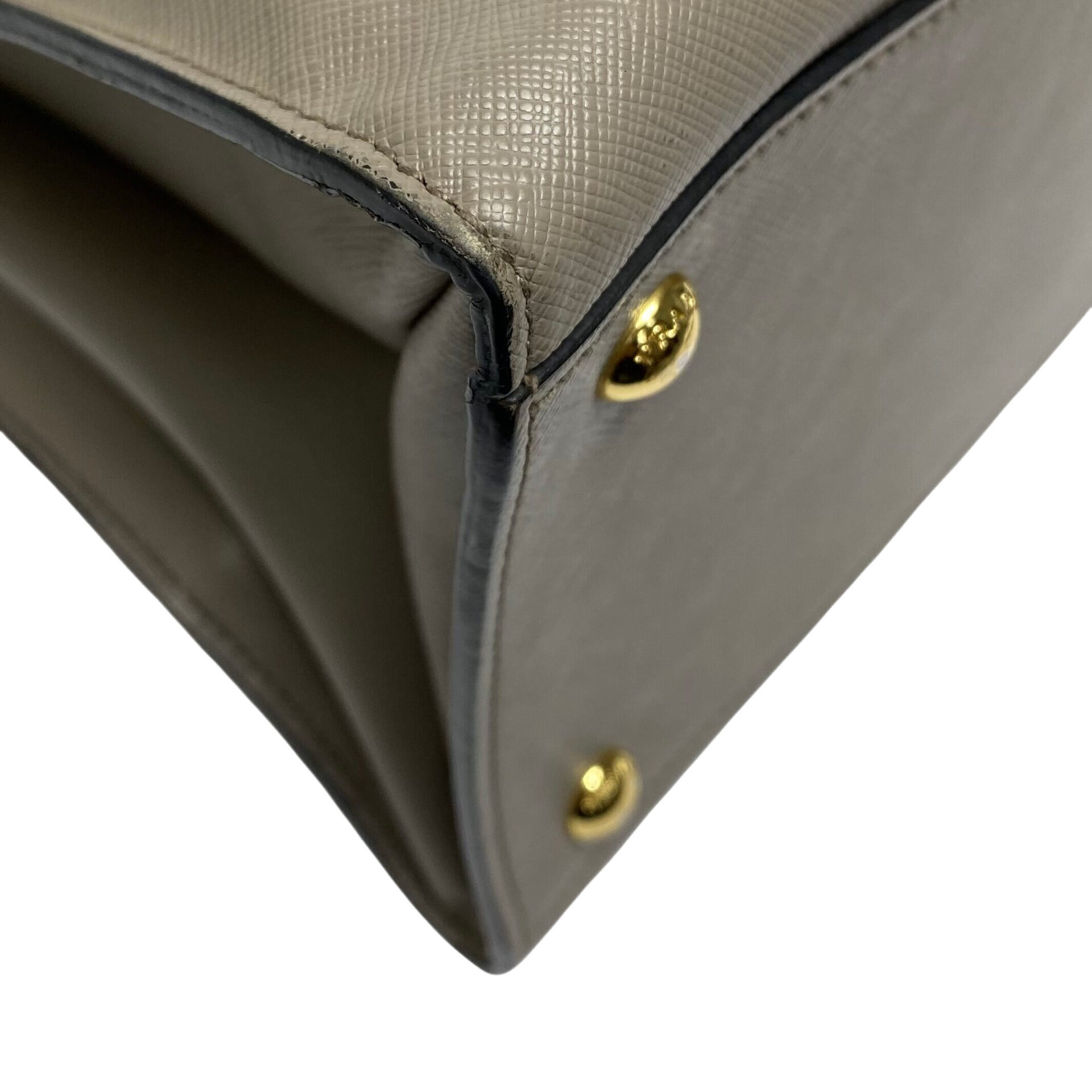 Bolsa Prada Saffiano Soft Leather Tote Cinza