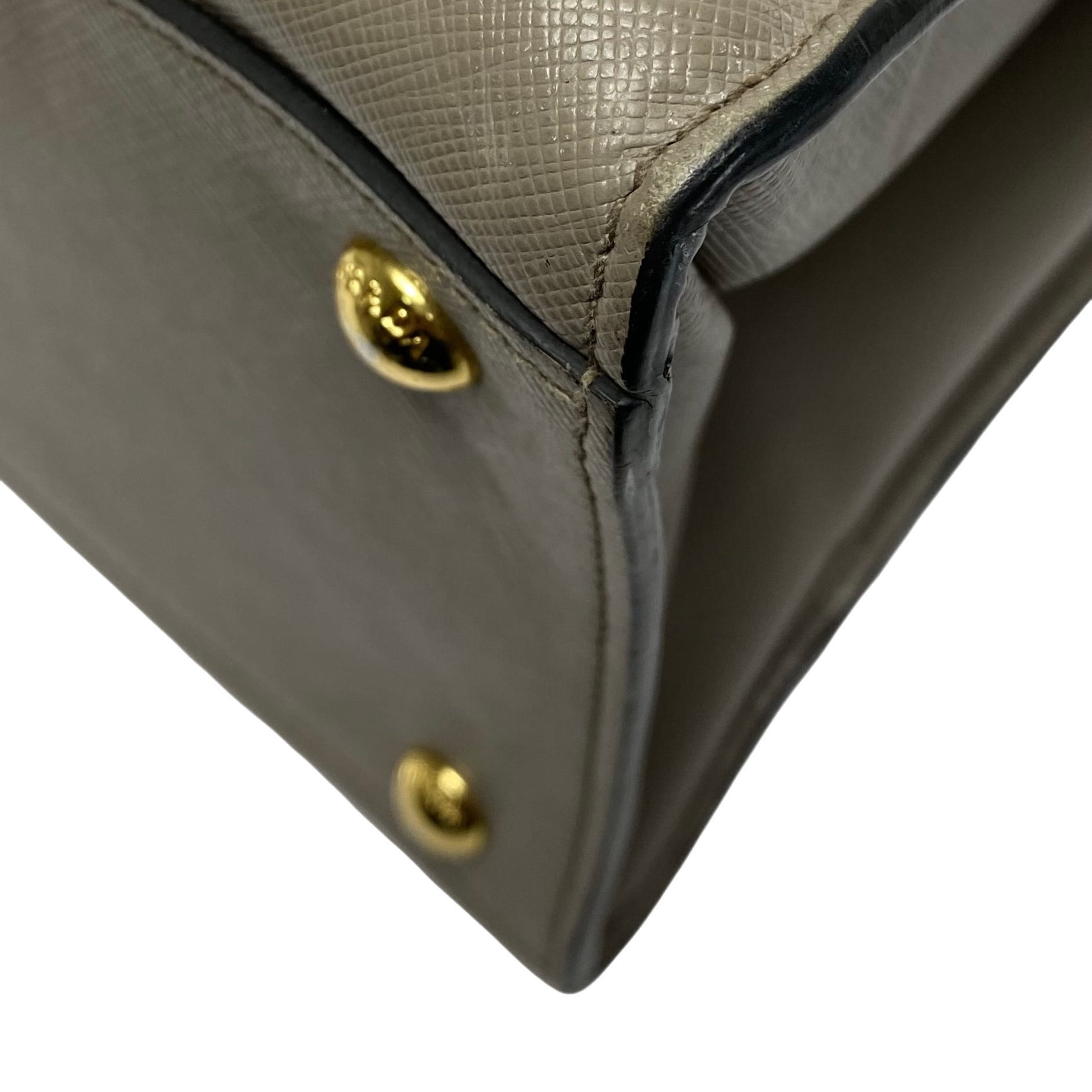 Bolsa Prada Saffiano Soft Leather Tote Cinza