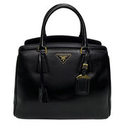 Bolsa Prada Saffiano Vernice Parabole Preta
