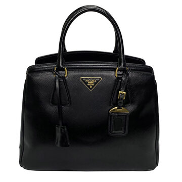 Bolsa Prada Saffiano Vernice Parabole Preta