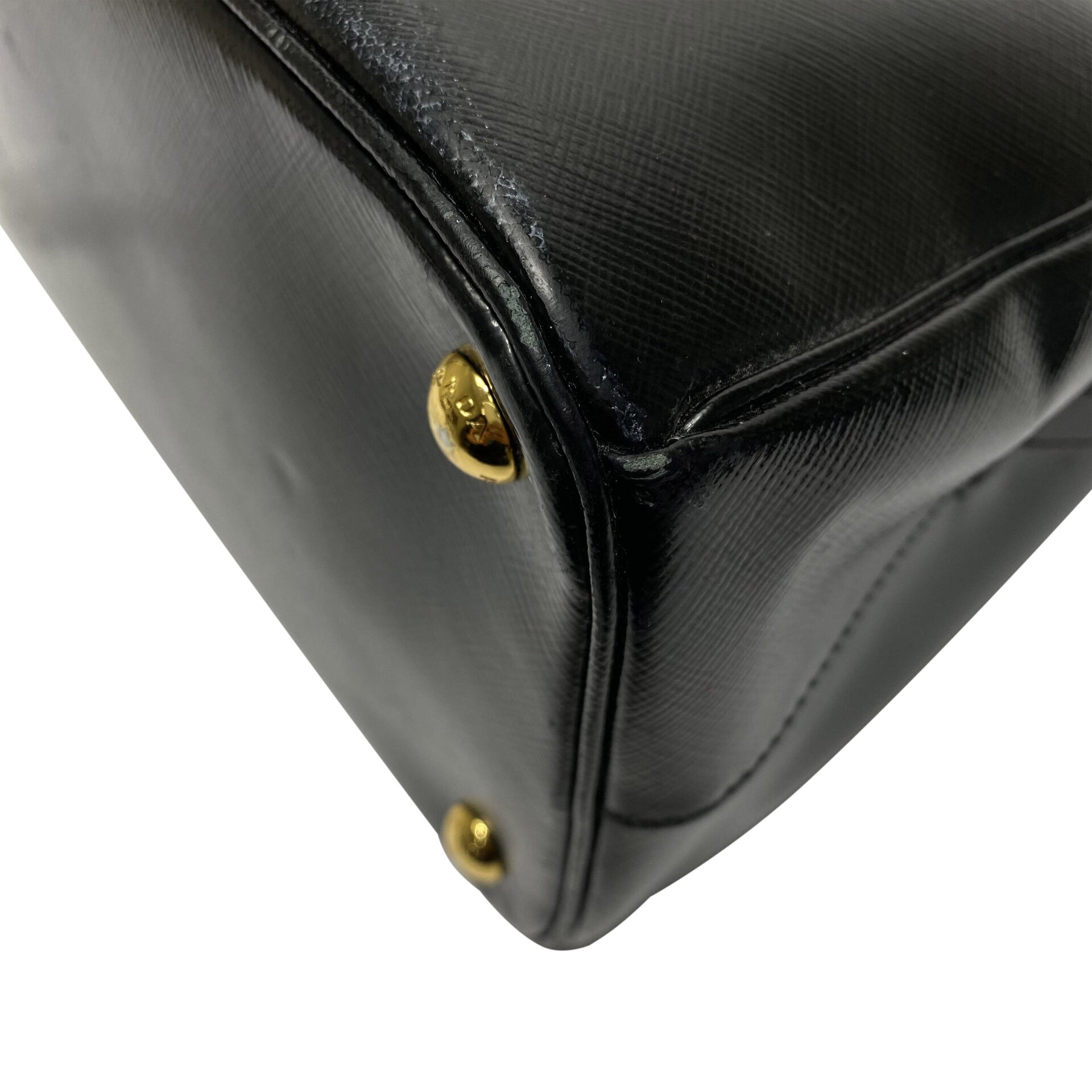 Bolsa Prada Saffiano Vernice Parabole Preta