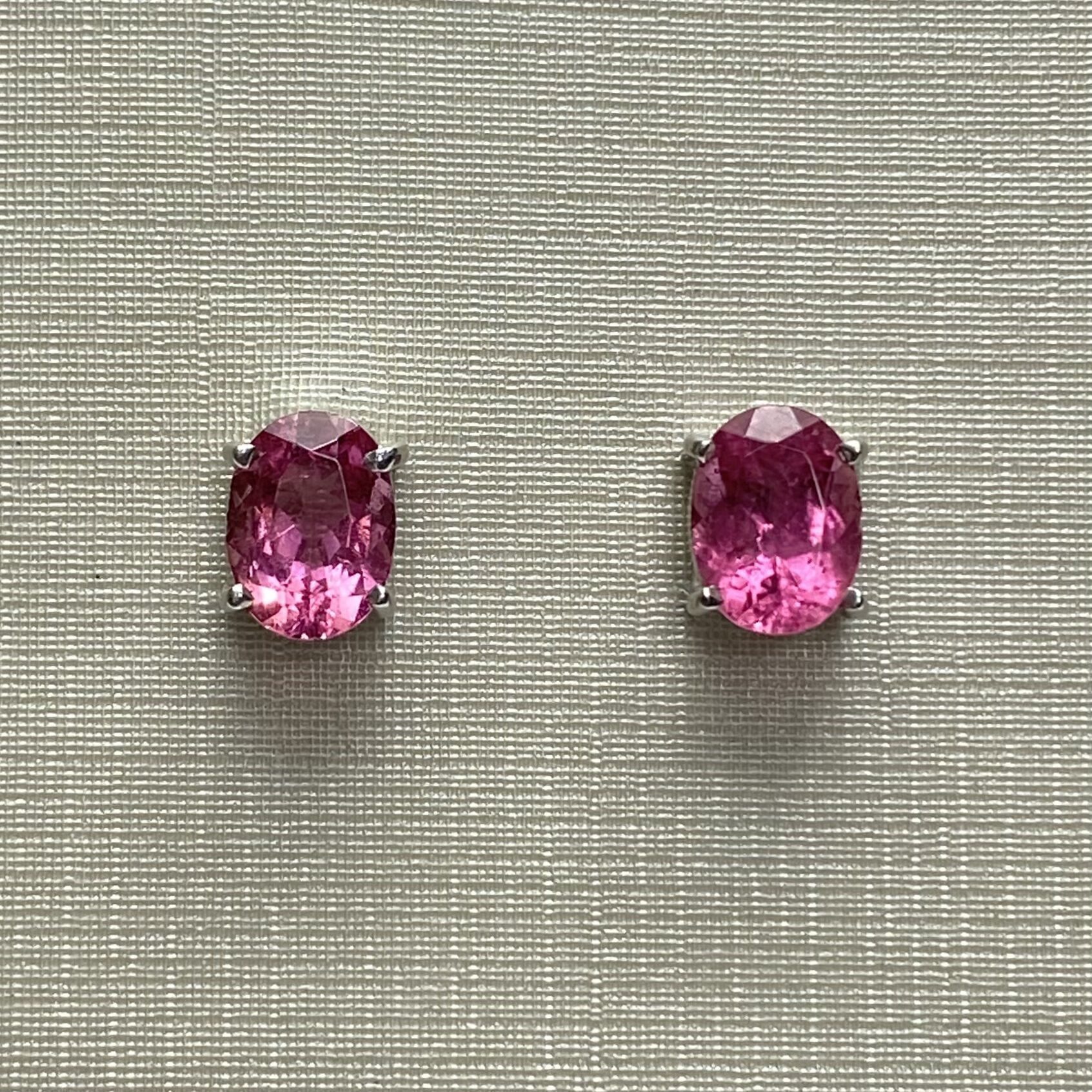 Par de Brincos Turmalina Rosa