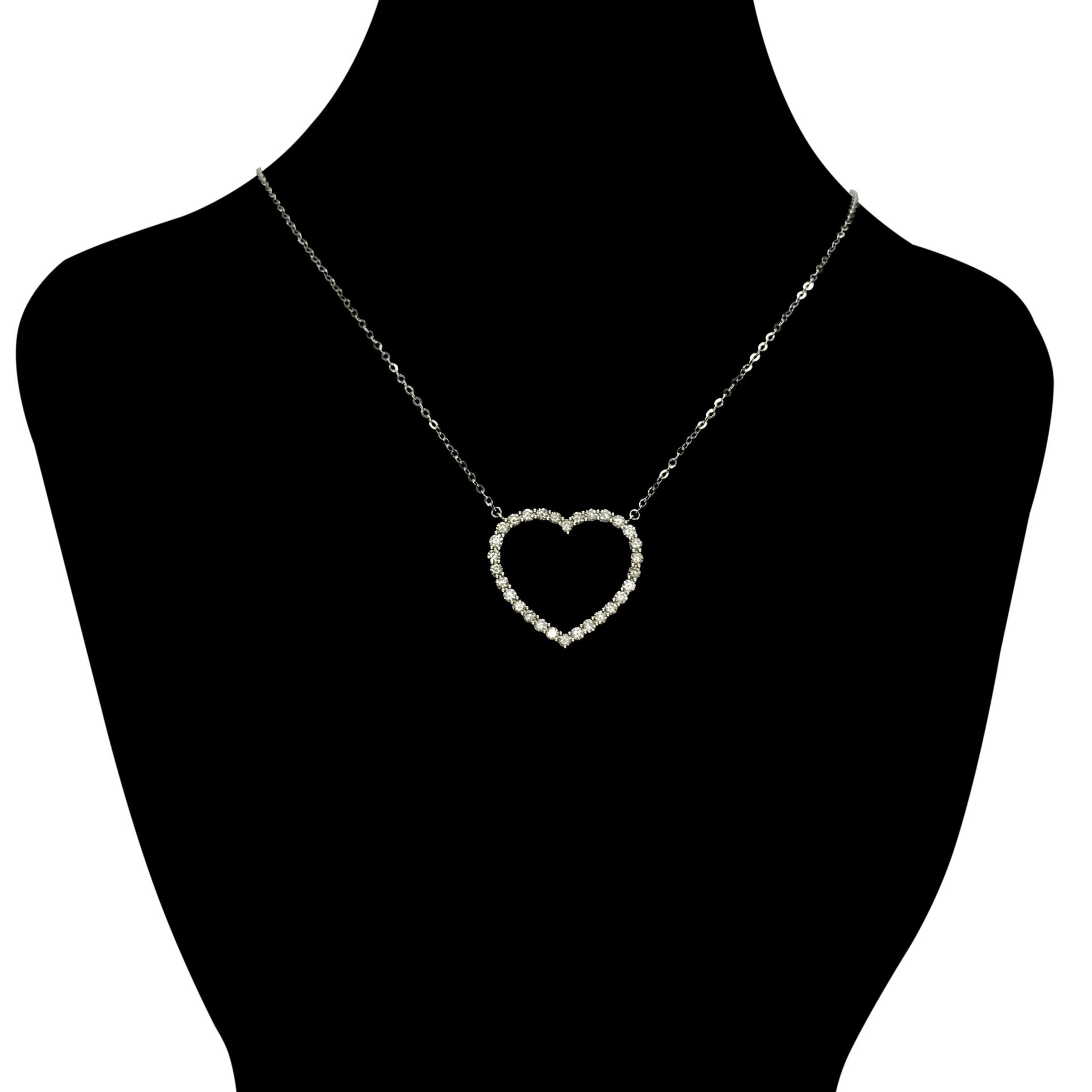 Colar Coração Diamantes
